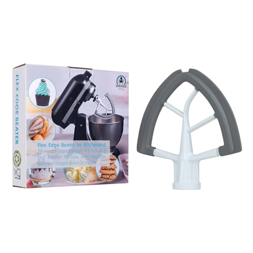 Flex Edge Beater for Kitchen Aid Tilt-Head Stand Mixer, 4.5-5 Quart Flat Beater Paddle - Kitchen Mixer Paddle Attachment with Silicon Edge Bowl Scraper, Mixer Accessories, Mixer Attachments