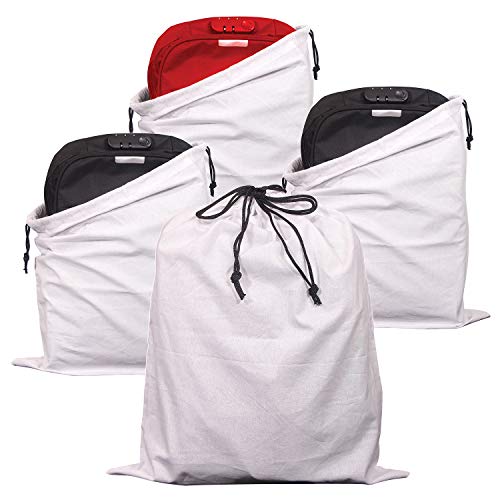 4 Pack Drawstring Dust Covers Large Cloth Storage Pouch String Bag for Handbags Purses