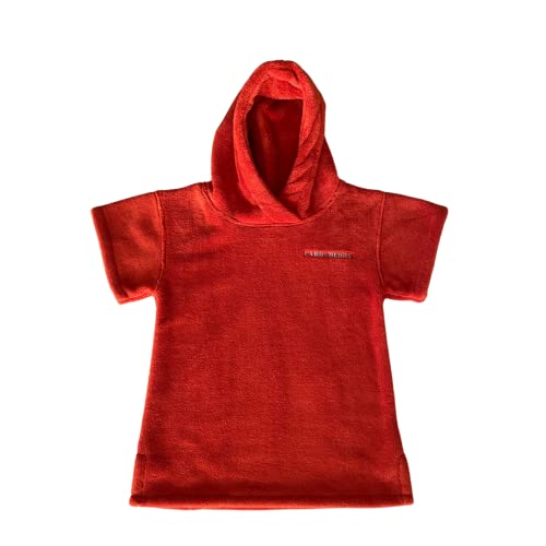 CARRYBERRY Unisex Orange Kids Beach Poncho- Swim Cover-up for 3 to 6 Years Old- Pool Robe for Kids,Toddlers- Gift for Girl, Boy-Kids' Bath Towels