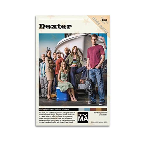Dexter Tv Series Show Poster Decorative Painting Canvas Wall Posters And Art Picture Print Modern Family Bedroom Decor Posters 12x18inch(30x45cm)