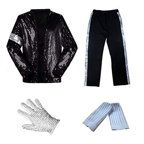 Men's Halloween Party Costumes for Dance Cosplay Birthday Costume (X-Large, Black)