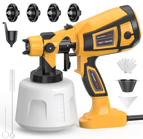 Paint-Sprayer-1000W-HVLP-High-Power-Electric-Spray-Paint-Gun 1400ml High Capacity Container Easy to Clean for Furniture Cabinets Fence Walls Door Works Garden Chairs etc