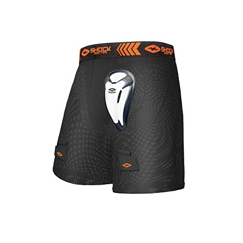 Shock Doctor Men’s Loose Hockey Shorts Supporter with BioFlex Cup Included, Adult, Youth, Boys Sizes