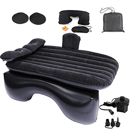 Onirii Inflatable Car Air Mattress Back Seat Bed Thickened Car Camping Air Mattress Bed with Air Pump,55'×35' Portable Car Travel Mattress,Car Sleeping Mattress Bed for Car Universal SUV