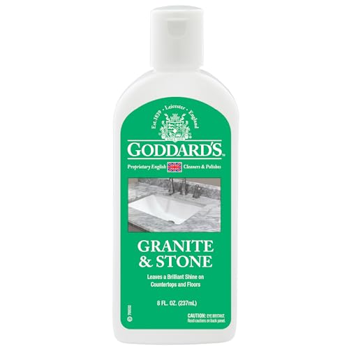 Goddard’s Marble & Granite Polish Carnauba Wax Countertop Cleaner for Scratches & Stains on Kitchen Island, Stone Surfaces, Sealer & Protectant, 8 oz