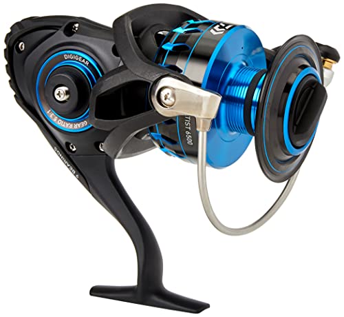 Daiwa Saltist 5.3:1 Gear Spinning Reel, 48.70'/33lb/33 lb, 6500, Black