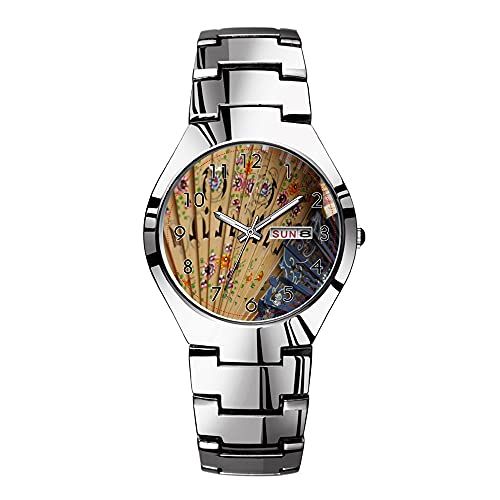 Mens Watches Silvery Steel Band Top Brand Waterproof Japan Quartz Watch Christmas Men Business Clock Spain, Cadiz Province, Seville. Historic Santa Watches