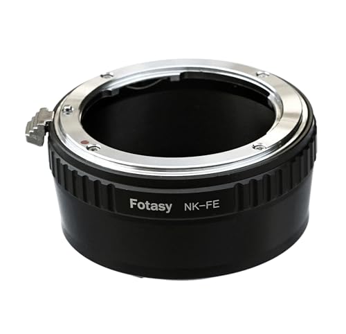 Fotasy Manual F Mount Lens to E-Mount Adapter, NK E Mount Adapter, Compatible with Nikon F Lens Sony a7 a7R a7s II III IV a9 a7c Alpha 1 a6600 a6500 a6400 a6300 a6100 a6000 a5100 a5000 a3500 ZV-E10
