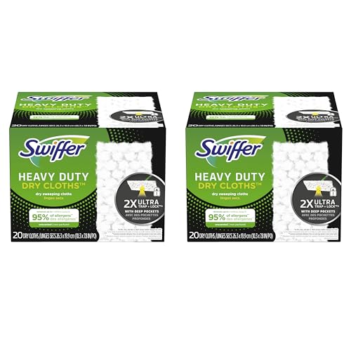 Swiffer Sweeper Heavy Duty Mop Pad Refills for Floor Mopping and Cleaning, All Purpose Multi Surface Floor Cleaning Product, 20 Count, 2 Pack