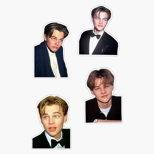 Young Leonardo Dicaprio Sticker Vinyl Waterproof Sticker Decal Car Laptop Wall Window Bumper Sticker 5'