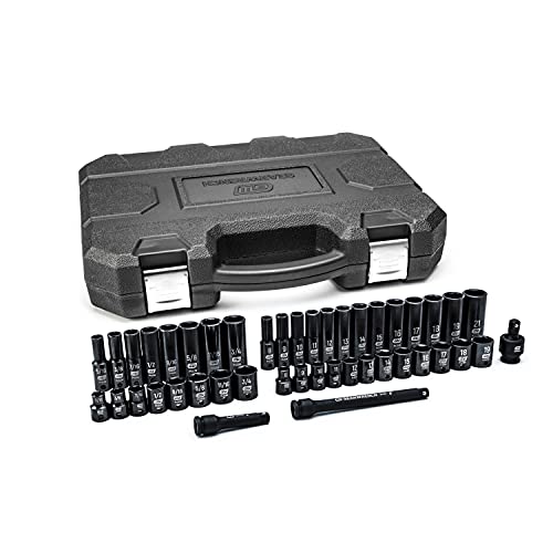 GEARWRENCH 44 Pc. 3/8' Drive 6 Point Standard & Deep Impact SAE/Metric Socket Set - 84916N