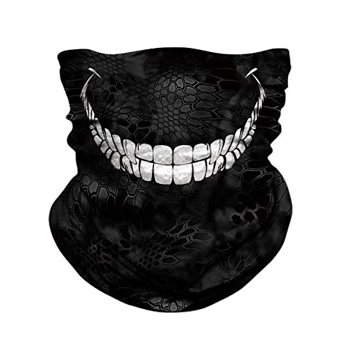 JOEYOUNG Skull Face Mask UV Sun Dust Neck Gaiter Bandana Headwear Motorcycle