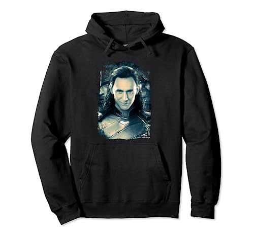 Marvel Thor Ragnarok Loki Distressed Portrait Pullover Hoodie