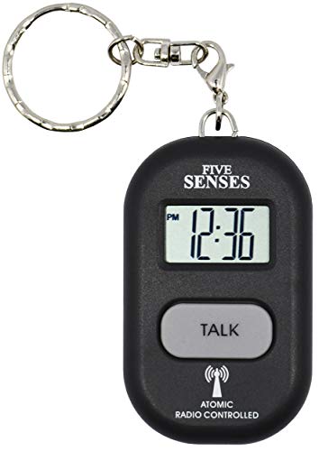 FIVE SENSES Atomic Talking Key Chain for Women Men Elderly Visually Impaired Cute Smart Keychain Multiple Alarm Clock Watch 1281B