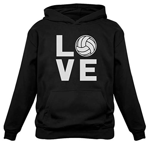 Tstars Volleyball Gifts Hoodies for Teen Girls Women Fans Love Sweatshirts Hoodie Small Black