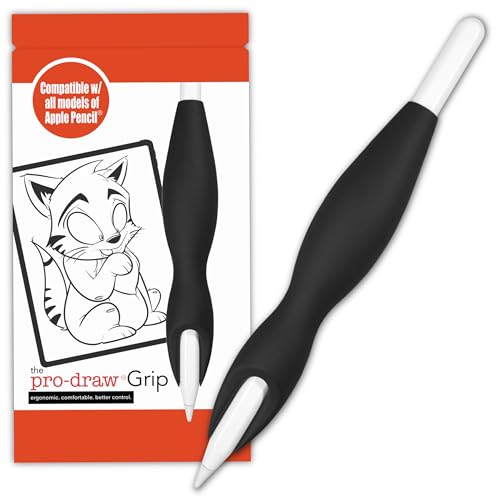 Pro-Draw The Grip for Apple Pencil Pro, 1st /2nd Gen Apple Pencil, and USB-C model // More Comfort. Better Control.