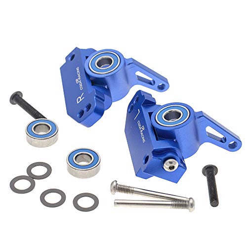 CODA RACING RC Alloy Caster Block&Steering Blocks for Traxxas 1/10 2WD Slash, Stampede, Rustler, Nitro Slash-Replaces Part 3736 3632