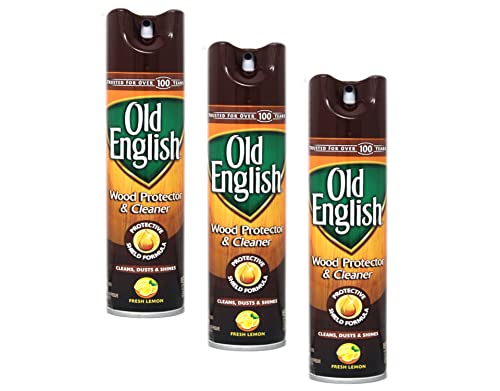 Old English Aerosol Wood Protector & Cleaner, Fresh Lemon 12.50 oz (Pack of 3)