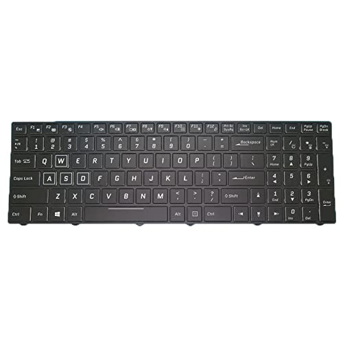 Laptop Backlit Keyboard for Eluktronics N850HK1 Pro N850HK1 Pro-X N850HP6 Pro-X N857EK1 Pro-X N857HK1 N850HP6 English US Black Frame