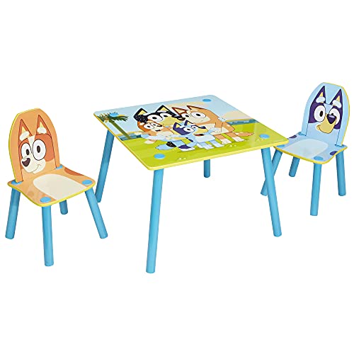 Bluey Furniture - Includes Table and 2 Chairs - Perfect for Arts & Crafts, Multi Color