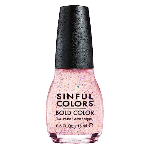 SinfulColors Bari Revlon 6407-99 .5 Oz Pink Glitter Professional Nail Polish