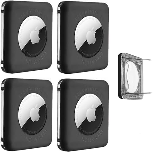 Elevation Lab TagVault AirTag Safety Pin (4 Pack) - The Best AirTag Holder for Kids | Low-Profile, Doesn't Dangle (Black)