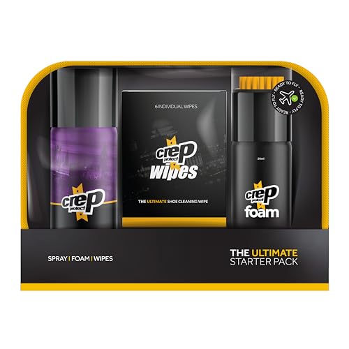 Crep Protect Ultimate Sneaker Care Travel Kit | Rain & Stain Resistant Spray, Foam Cleaner, Wipes | Shoe Protector