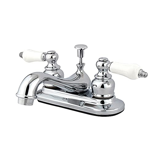 Kingston Brass KB601B 4-Inch Centerset Lavatory Faucet, 2.88' x 4.05' x 6.88', Polished Chrome