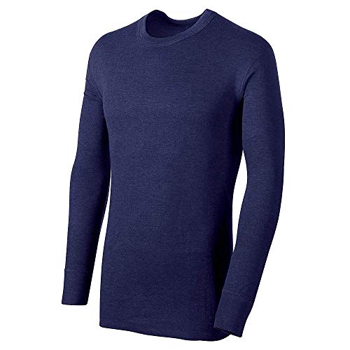 Duofold Men's Mid-Weight Wicking Crew Neck Top, Navy, Large