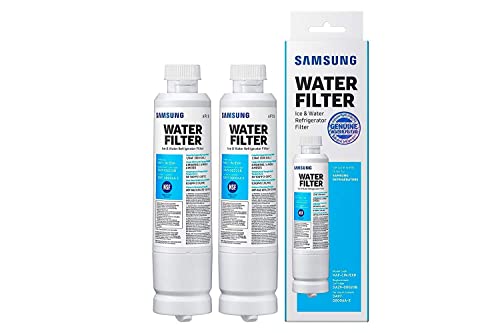 SAMSUNG Genuine Filters for Refrigerator Water and Ice, Carbon Block Filtration for Clean, Clear Drinking Water, DA29-00020B-2P, 2 Pack