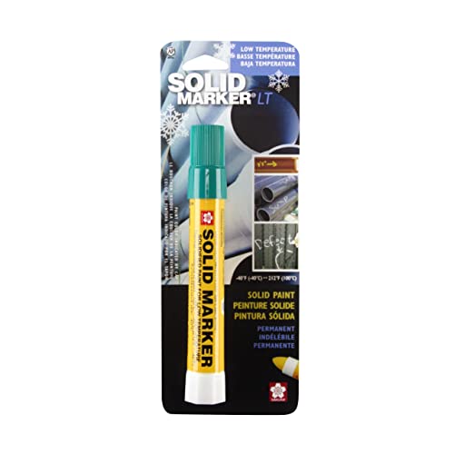 Sakura Solid Paint Markers with Twist Up Tip - Low Temperature Permanent Marker Pens - Window, Wood, & Glass Marker - Green Paint - 1 Pack