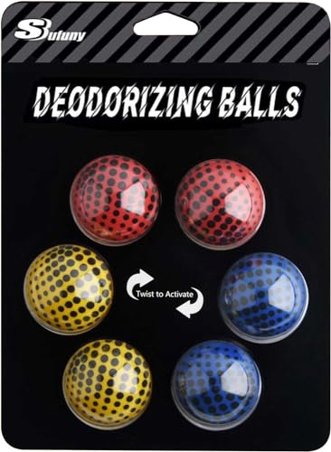 Sufuny Shoe Deodorizer Balls Sneaker Deodorizers Balls Odor Eliminating for Shoes 6 Packs