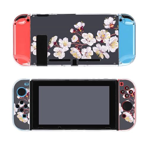 AoHanan Branch with Spring Flowers Switch Screen Protector Case Cover Full Accessories Switch Game Case Protection Skin for Switch Console and Joy-Cons