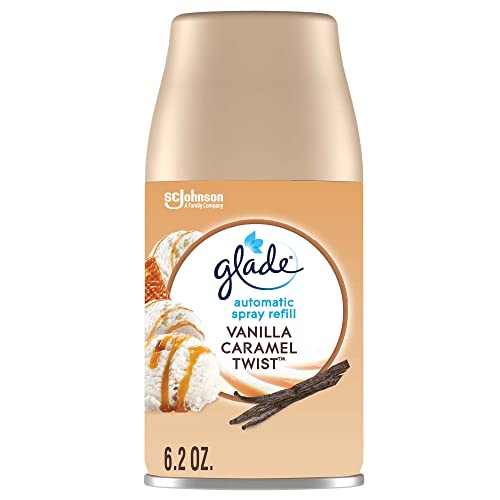 Glade Automatic Spray Refill, Air Freshener for Home and Bathroom, Vanilla Caramel Twist, 6.2 Oz