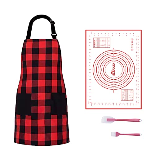 ALIPOBO Extra Thick Non Stick Cookie Dough Rolling Mat, Silicone Pastry Mat with Measurements, Pie Crust Mat, Table & Counter Top Mat (16''(W)20''(L))