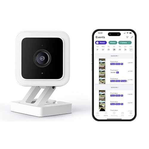 WYZE Cam v3 with Color Night Vision, Wired 1080p HD Indoor/Outdoor Video Camera, 2-Way Audio, Works with Alexa, Google Assistant, and IFTTT