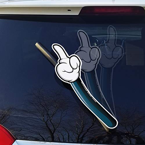 WiperTags White Glove Number 1 Waving Hand Arm for Rear Wipers