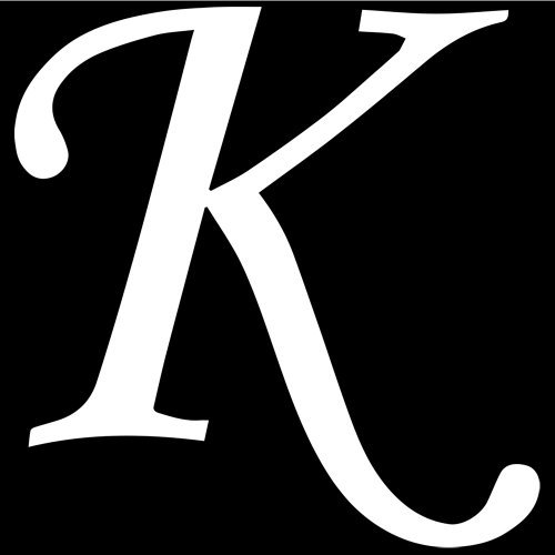 Letter K Style #41 Decal Sticker (White), Decal Sticker Vinyl Car Home Truck Window Laptop