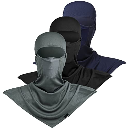3 Pieces Balaclava - Summer Sun Protection Motorcycle Fishing Sun mask Breathable Windproof Long Face Mask for Men Women