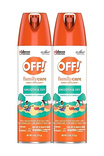 OFF! Family Care Insect & Mosquito Repellent, Bug Spray Containing 15% DEET, Protects Against Mosquitoes, 4 Oz, 2 Count
