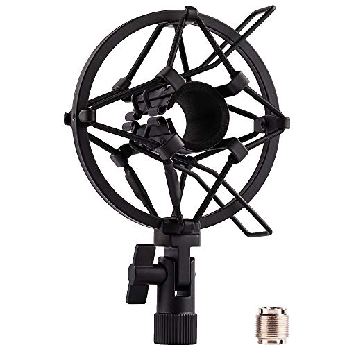 LYRCRO Microphone Shock Mount Holder Clip Mic Anti-Vibration for 22mm-26mm Diameter Dynamic Mic Like Shure SM58 58S SM57 PAG48 Sennheiser E835 E845 AKG D5S Samson Q7 Q8 Behringer Xm8500