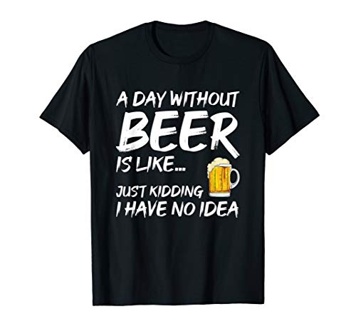 A Day Without Beer Lover Drinking Party Craft Beers Gift Tee T-Shirt