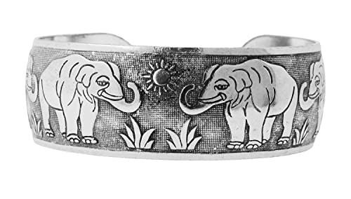 Hinky Imports Lucky Elephant Bracelet for Women Men – Bohemian Elephant Bangle Bracelet Elephants Gifts for Women