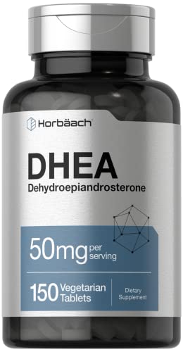 Horbaach DHEA 50mg 150 Tablets | Non-GMO, Gluten Free Supplement