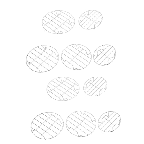 SOLUSTRE 2 Sets Stainless Steel Steam Rack Grill Pan Grate Canning Steam Rack Trivet Steam Rack Cooling Barbecue Rack Wire Baking Racks Stainless Steel Baking Pan Steaming Rack Waterproof