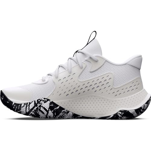 Under Armour Unisex Jet '23 Basketball Shoe, (101) White/Halo Gray/Black, 11 US Men