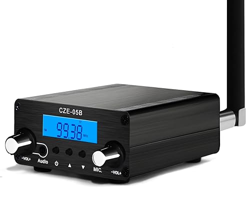 FM Transmitter for Church,Long Range Stereo Mini Radio Station for Drive-in Movie, Church Parking Lot, Lights Fireworks Show