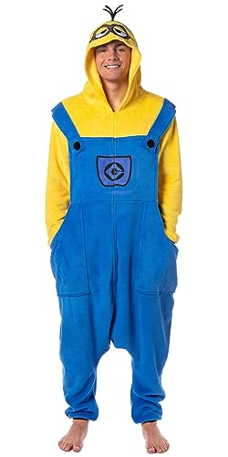 INTIMO Despicable Me Men's Minions Costume Kigurumi Union Suit One Piece Pajama Outfit (Large/X-Large) Yellow