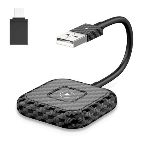 ITIDU Wireless Carplay Adapter, 2023 Style for Apple OEM Wired CarPlay, Convent Wired to Wireless CarPlay Dongle for Car with USB A/USB C, Wireless Control Plug & Play Easy Setup