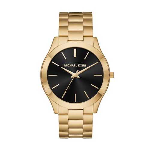 Michael Kors Slim Runway Three-Hand Gold-Tone Stainless Steel Men's Watch (Model: MK8621)